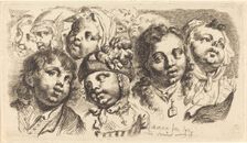 Nine Children's Heads, 1765. Creator: Johann Eleazar Schenau