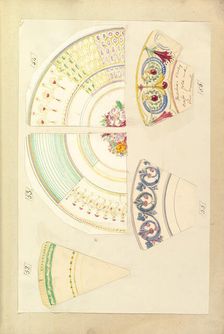Nine Designs for Decorated Plates, 1845-55. Creator: Alfred Crowquill