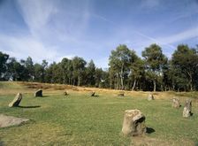 Nine Ladies Stone Circle, Stanton Moor, Peak District, Derbyshire, 2010. Artist: Andrew Tryner