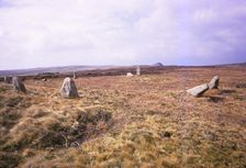 Nine Maidens Stone Circle, Cornwall, 20th century. Artist: CM Dixon