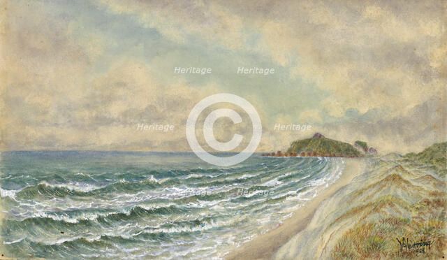 Nine mile beach looking North from Totara, 1928. Creator: William Francis Herring.