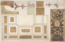 Nine Miscellaneous Designs for the de la Rochejaqulein Family, second half 19th century. Creators: Jules-Edmond-Charles Lachaise, Eugène-Pierre Gourdet