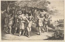 Nine Small Boys, 1625-77. Creator: Wenceslaus Hollar