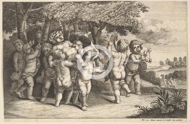 Nine Small Boys, 1625-77. Creator: Wenceslaus Hollar.