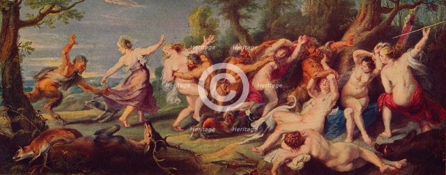 'Ninfas Sorprendidas Por Satiros', (Diana and Nymphs Surprised by Satyrs), 1639-1640, (c1934).  Artist: Peter Paul Rubens.