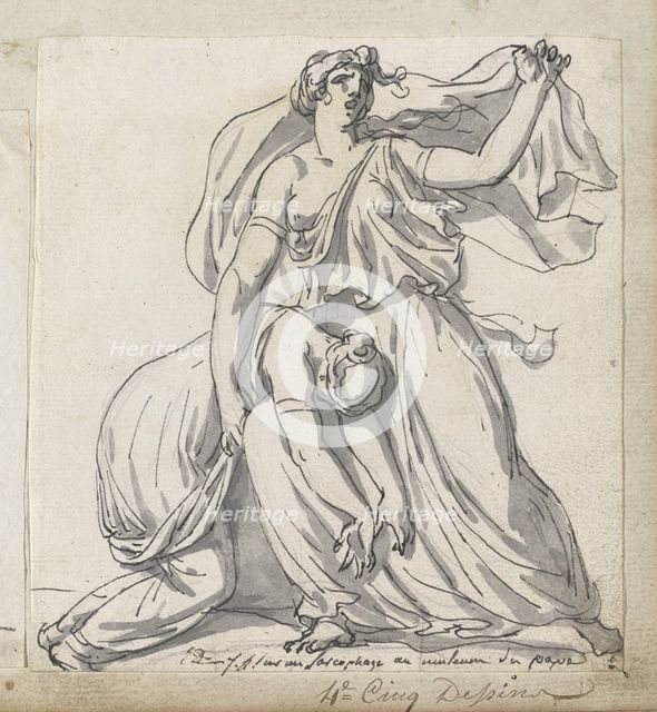 Niobe and Her Daughter, 1775/80. Creator: Jacques-Louis David.