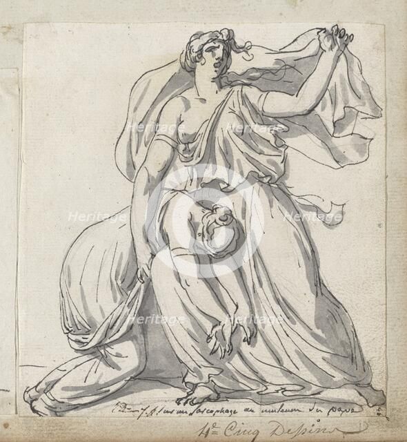 Niobe and Her Daughter, 1775/80. Creator: Jacques-Louis David.