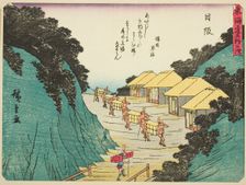 Nissaka, from the series "Fifty-three Stations of the Tokaido (Tokaido gojusan tsugi..., c. 1837/42. Creator: Ando Hiroshige