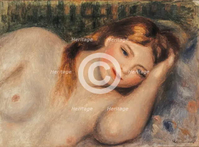 Nu (Jeune fille couchée en buste), 1905. Artist: Renoir, Pierre Auguste (1841-1919)