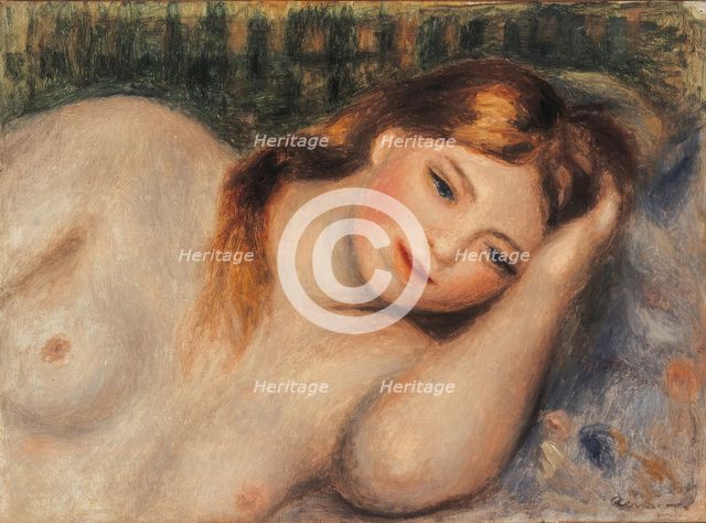 Nu (Jeune fille couchée en buste), 1905. Artist: Renoir, Pierre Auguste (1841-1919)