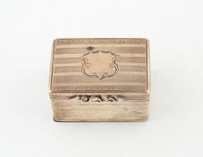 Nutmeg Grater, Birmingham, c. 1842/43. Creator: Marked CW