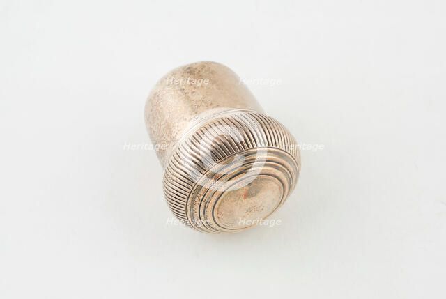 Nutmeg Grater, Birmingham, c. 1800. Creator: Marked SM.