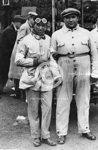 Nuvolari (left) and Campari, Ulster T.T. 1930. Creator: Unknown.