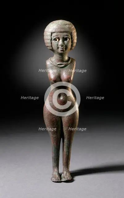 Nubian Female Figure, Egypt, Late Period, 25th Dynasty (711 - 600 BCE) or later. Creator: Unknown.
