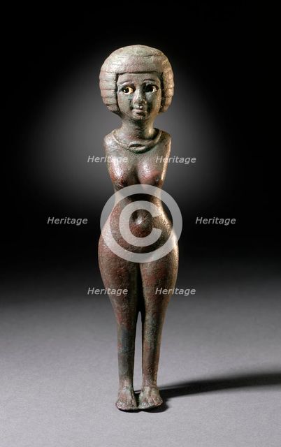 Nubian Female Figure, Egypt, Late Period, 25th Dynasty (711 - 600 BCE) or later. Creator: Unknown.