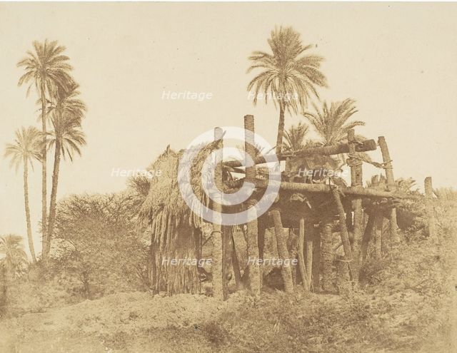 Nubian Sakkieh, or Water Wheel, ca. 1856. Creator: Attributed to Robert Murray.