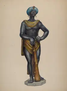 Nubian Slave Figure, c. 1937. Creator: Walter Hochstrasser