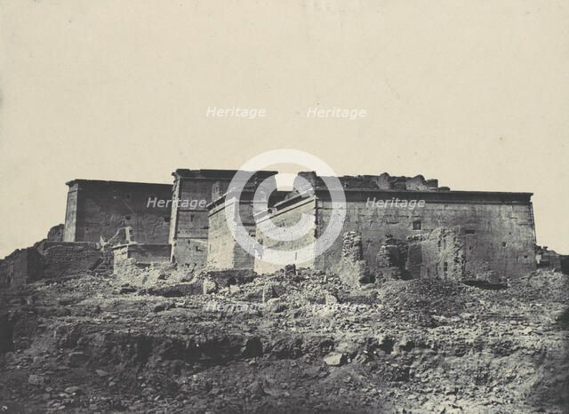 Nubie. Grand Temple d'Isis, A Philoe. Vue générale prise du nord, 1850. Creator: Maxime du Camp.