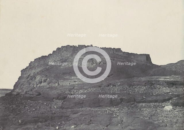 Nubie. Forteresse D'Ibrym (Ancienne Premmis). Vue prise au sud., 1850. Creator: Maxime du Camp.
