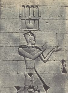 Nubie. Kalabscheh. Sculptures de la Facade postérieure du Temple, 1850. Creator: Maxime du Camp