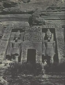 Nubie. Ibsamboul. Entrée du Spéos d'Hathor, 1850. Creator: Maxime du Camp