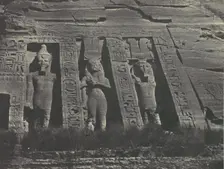 Nubie. Ibsamboul. Partie septentrionale du Spéos d'Hathor, 1850. Creator: Maxime du Camp