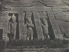 Nubie. Ibsamboul. Partie septentrionale du Spéos d'Hathor, 1850. Creator: Maxime du Camp