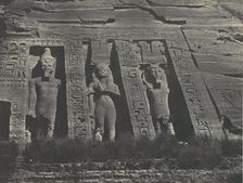 Nubie. Ibsamboul. Partie septentrionale du Spéos d'Hathor, 1850. Creator: Maxime du Camp