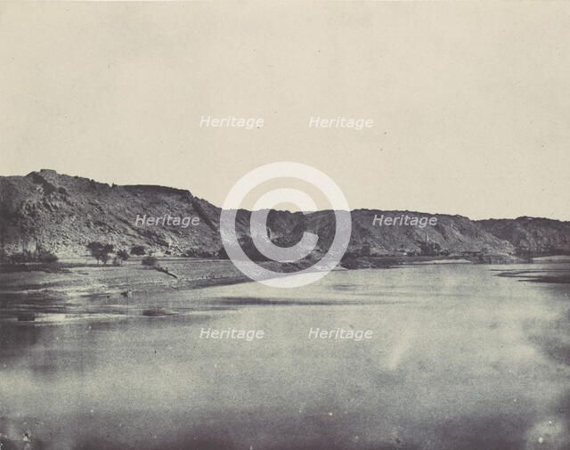 Nubie. Rive Orientale du Nil (Village de Bab). Vue prise au sud de Philoe, 1850. Creator: Maxime du Camp.