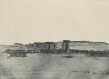 Nubie. Temple et Village de Débôd. Parembole de l'itinéraire d'Antonin, 1850. Creator: Maxime du Camp