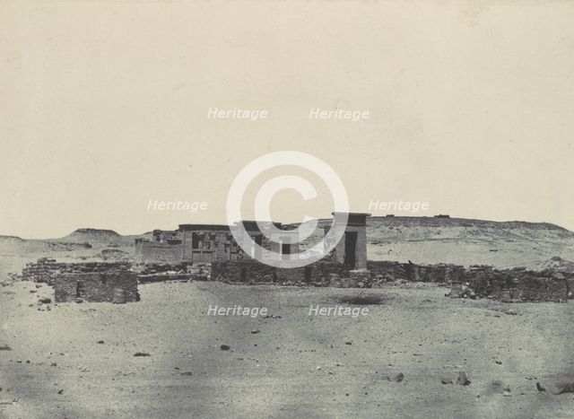 Nubie. Temple et Village de Débôd. Parembole de l'itinéraire d'Antonin, 1850. Creator: Maxime du Camp.