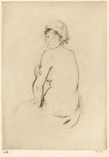 Nude, 1888/1890. Creator: Berthe Morisot