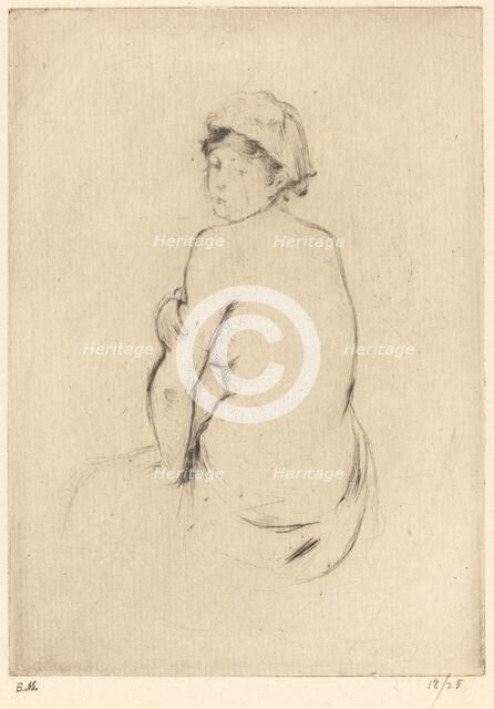 Nude, 1888/1890. Creator: Berthe Morisot.