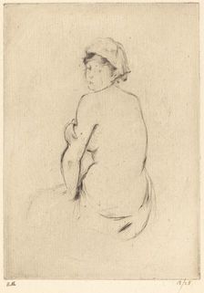 Nude, 1888/1890. Creator: Berthe Morisot