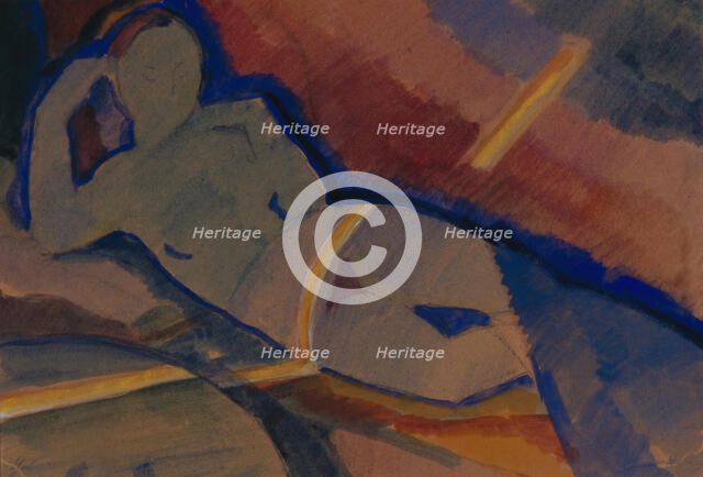 Nude, 1920. Artist: Ulyanov, Nikolai Pavlovich (1875-1949)