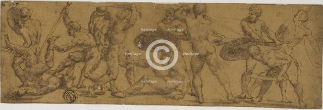 Nude Warriors Fighting, n.d. Creator: Unknown.