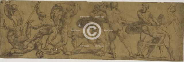 Nude Warriors Fighting, n.d. Creator: Unknown.