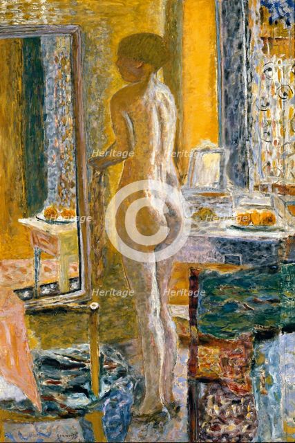 Nude with mirror (Nu au miroir) , 1931. Creator: Bonnard, Pierre (1867-1947).