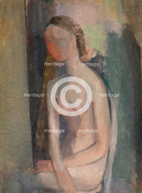 Nude with Arms Crossed, 1927. Creator: Hippolyte Daeye.