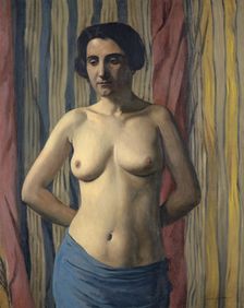 Nude with Blue Sash, 1922. Creator: Felix Vallotton