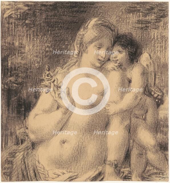 Nude with Cupid, 1860s-1870s. Creator: William P. Babcock.