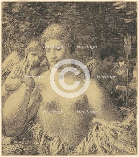 Nude with Cherubim, 1860s-1870s. Creator: William P. Babcock.