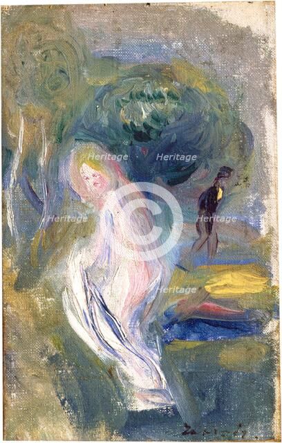 Nude with Figure in Background, c. 1882. Creator: Pierre-Auguste Renoir.