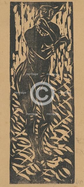 Nude with Jewelry, 1906. Creator: Ernst Kirchner.