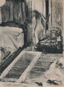 Nude Woman at the Door of Her Room c.1879, (1946). Artist: Edgar Degas