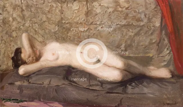 Nude Woman Lying, c1908 . Creator: Leon Wyczolkowski.