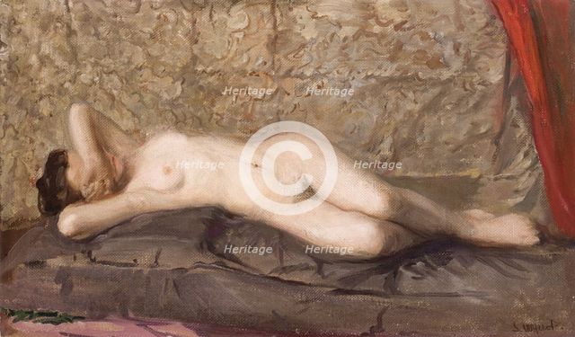 Nude Woman Lying, c1908 . Creator: Leon Wyczolkowski.