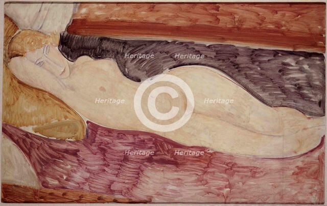 Nude Woman Lying Down, 1918-1919.