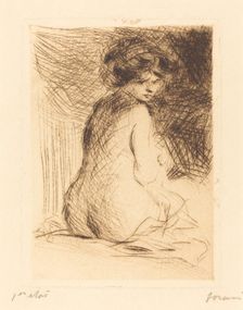 Nude Woman Seen from the Back, 1910. Creator: Jean Louis Forain