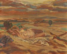 Nude and river, 1929. Creator: Alois Holub
